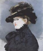 Mery Lauent au chapeau noir Pastel (mk40), Edouard Manet